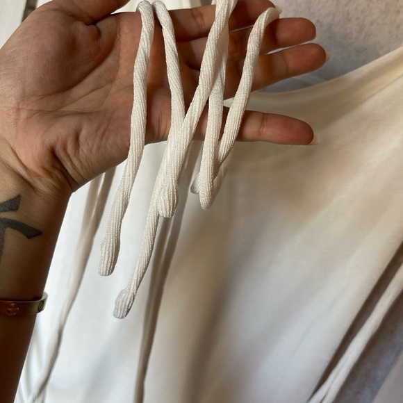 Melani Long Laces Draped Cowl Backless Maxi Dress 🕊️ - Picture 7 of 14